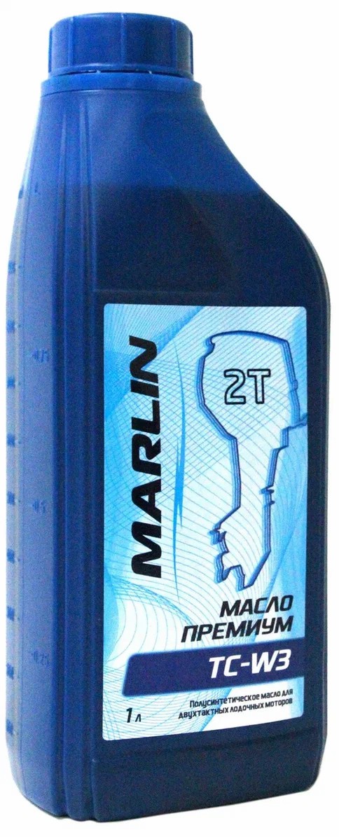 МАСЛО ПОЛУСИНТЕТИЧЕСКОЕ MARLIN ПРЕМИУМ 2Т, TC-W3, 1 ЛИТР в Королёве