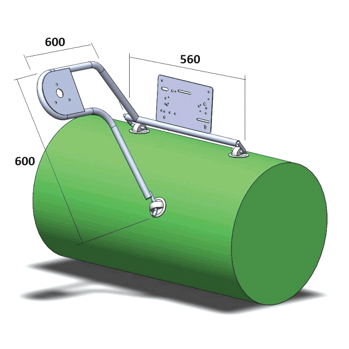 Стойка рулевая с креплением на баллон надувной лодки 25мм в Королёве