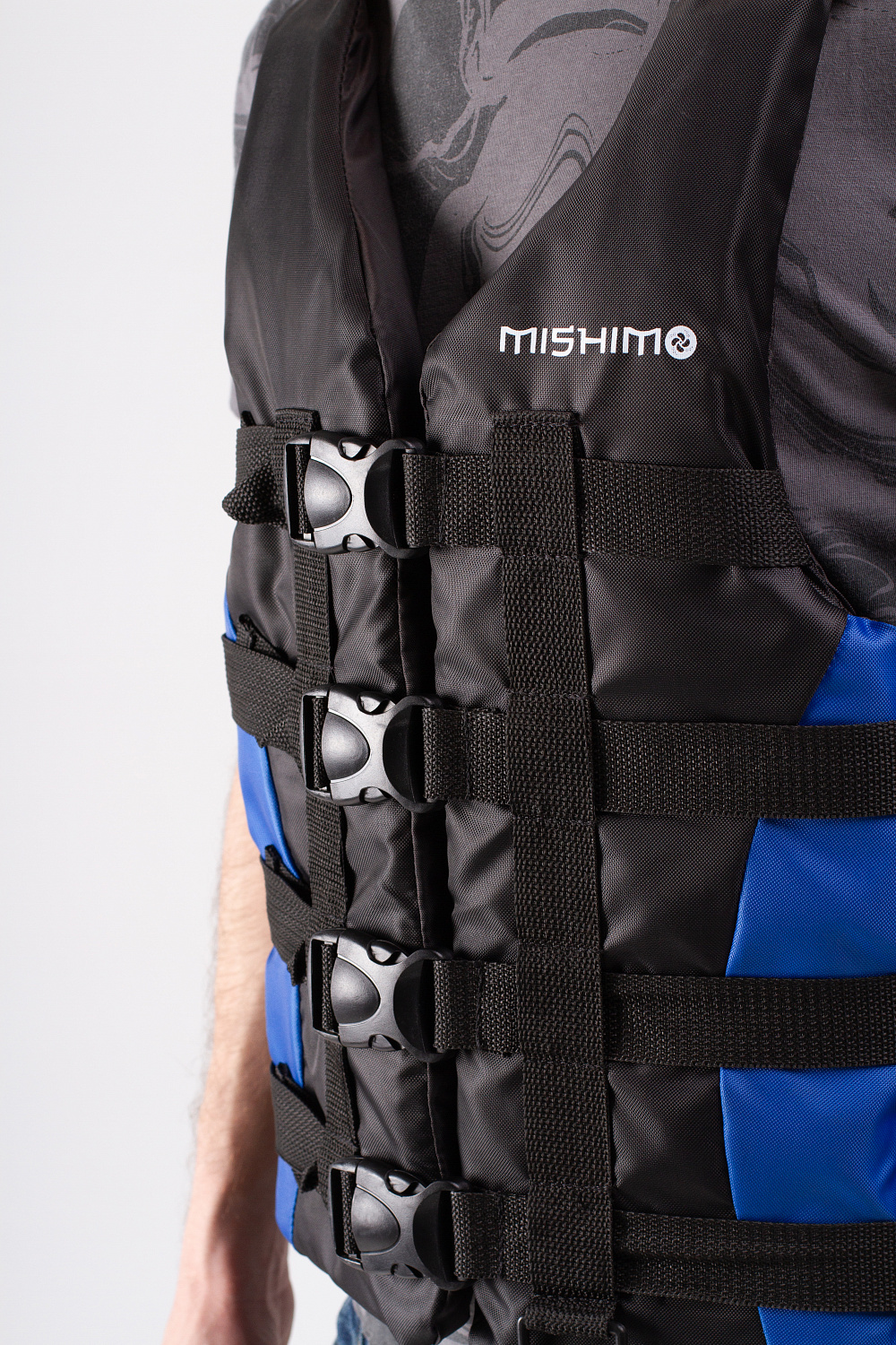 Жилет спасательный MISHIMO PRO Премиум качества Черно-синий в Королёве