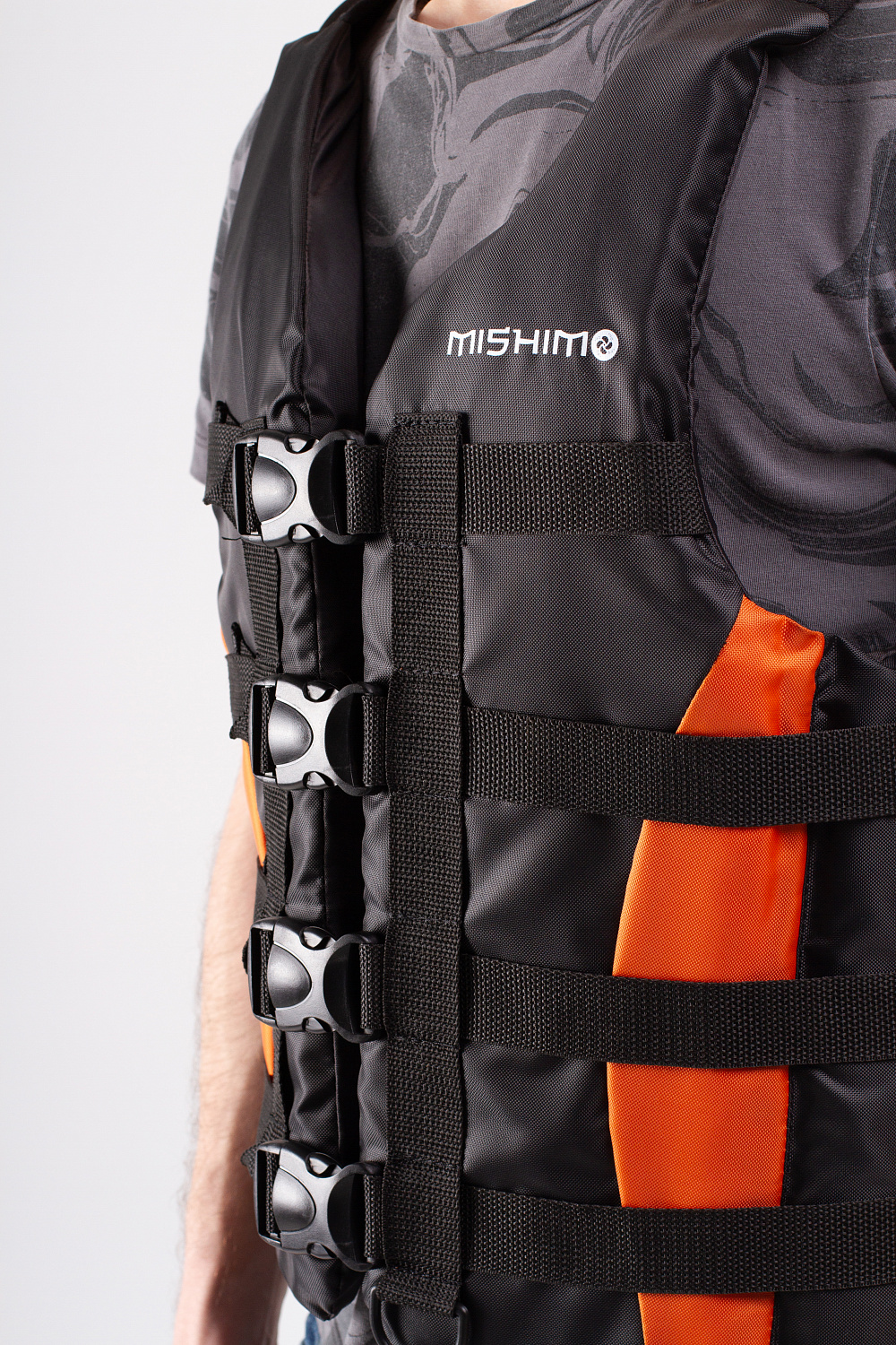 Жилет спасательный MISHIMO PRO Премиум качества Черно-оранжевый в Королёве